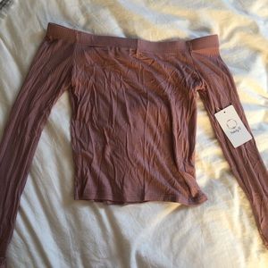 Blush off-the-shoulder top
